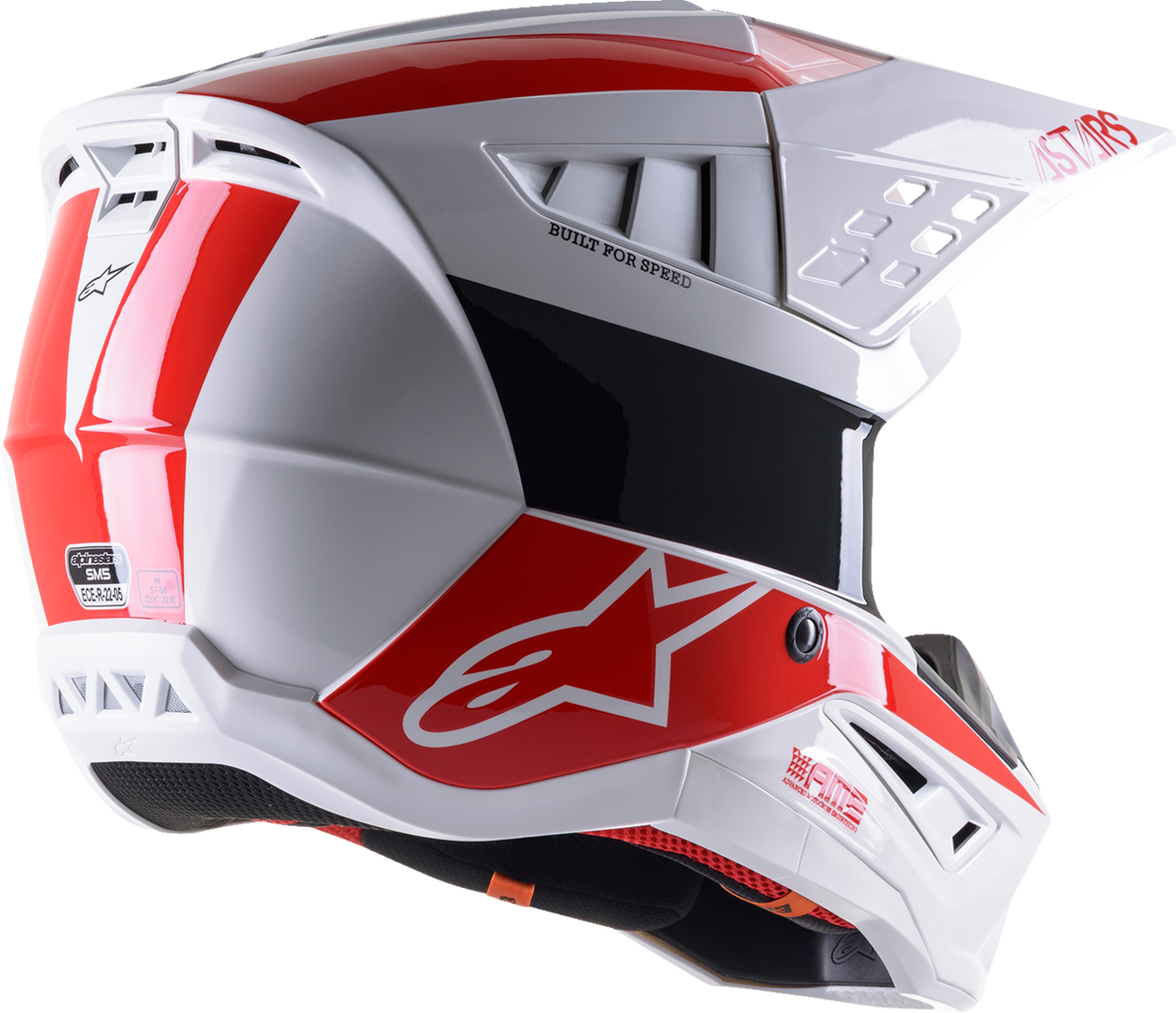 ALPINESTARS SM5 Motorcycle Helmet - Bond - White/Red - Medium 8303522-2032-MD