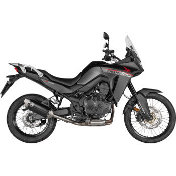 AKRAPOVIC Slip-On Line Muffler - Titanium - Black XL750 Transalp 2023 S-H7SO6-HRTBL