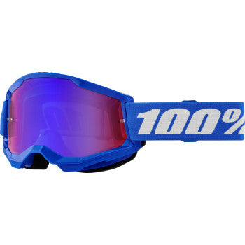 100% Strata 2 Goggles - Blue - Red/Blue Mirror 50028-00014