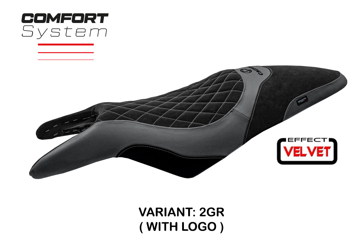 Cagiva Raptor 650-1000 2000-2007 Seat Cover Tappezzeria Italia Comfort in Grey