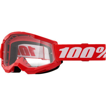 100% Strata 2 Goggles - Red - Clear 50027-00018