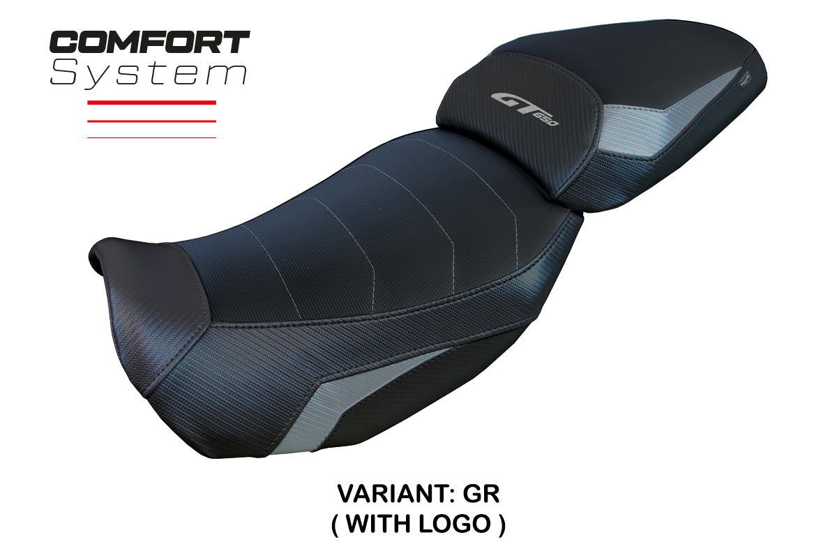 CF Moto 650GT 2021-2025 Seat Cover Tappezzeria Italia Comfort in Grey and Black