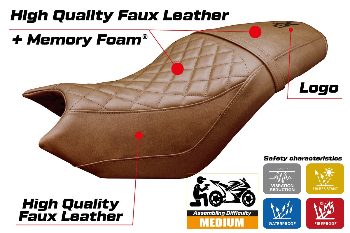 CF Moto 700 CL X 2021-2025 Seat Cover Tappezzeria Comfort Brown