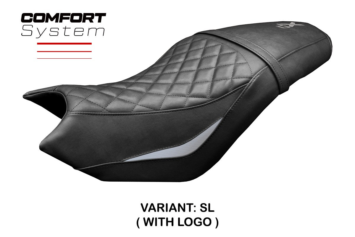 CF Moto 700 CL X 2021-2025 Seat Cover Tappezzeria Comfort Silver Black