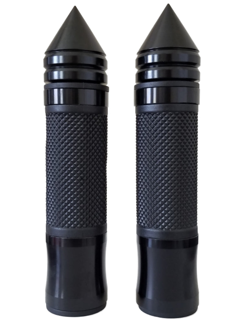 Yamaha YZF Black Aluminum / Rubber Grips With Spike Bar Ends