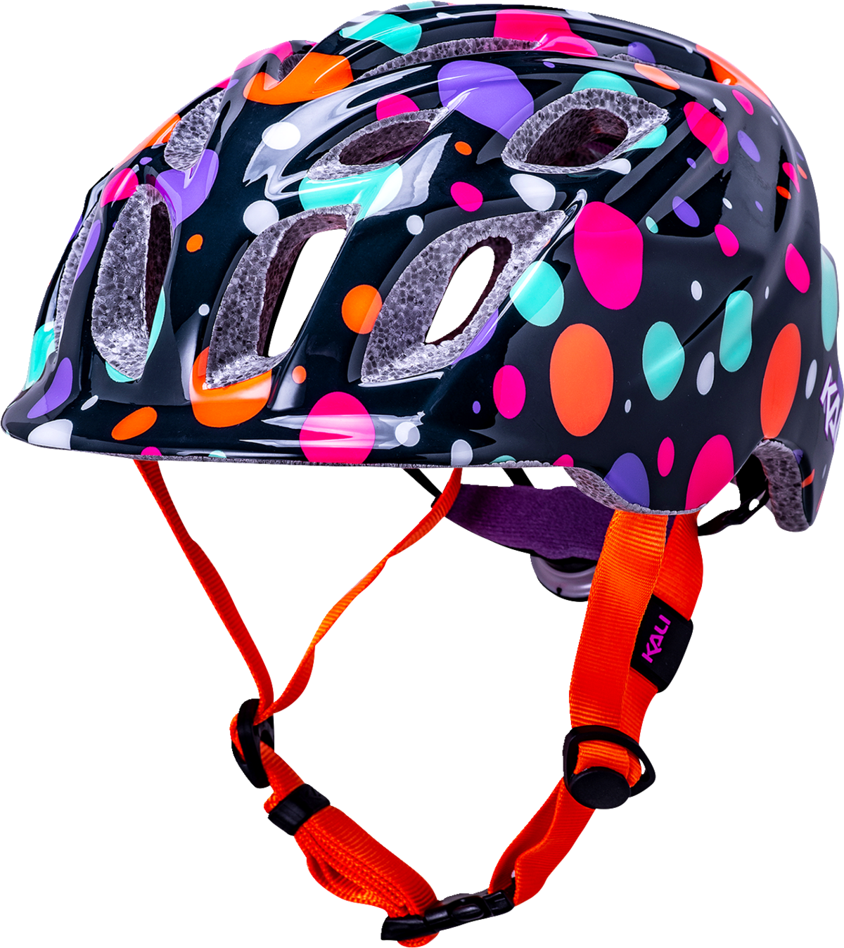 KALI Child Chakra Lighted Bicycle Helmet - Confetti - Gloss Teal - Small 0221022135
