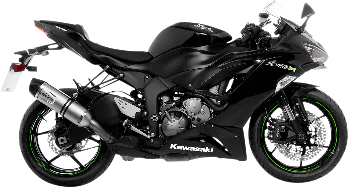LEOVINCE LV One Evo Muffler - Stainless Steel - ZX-6R 14306E LEOVINCE LV One Evo Muffler - Stainless Steel - ZX-6R 14306E