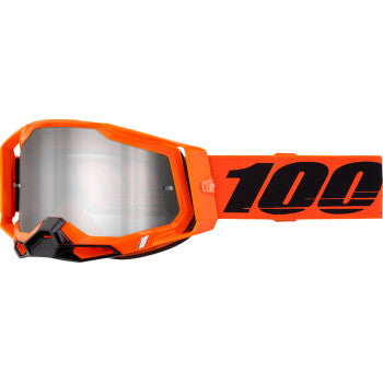 100% Racecraft 2 Goggles - Neon Orange - Silver Mirror 50010-00036