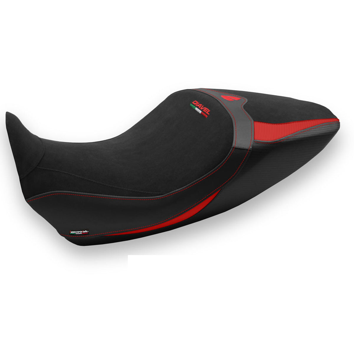 Ducati Diavel 1260 2019-2023 Seat Cover Tappezzeria Italia Comfort in Black and Red