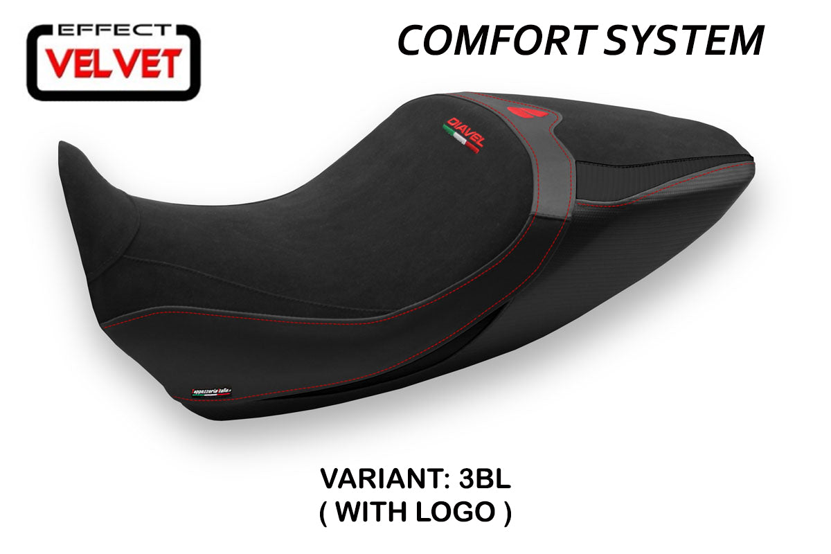 Ducati Diavel 1260 2019-2023 Seat Cover Tappezzeria Italia Comfort in Black