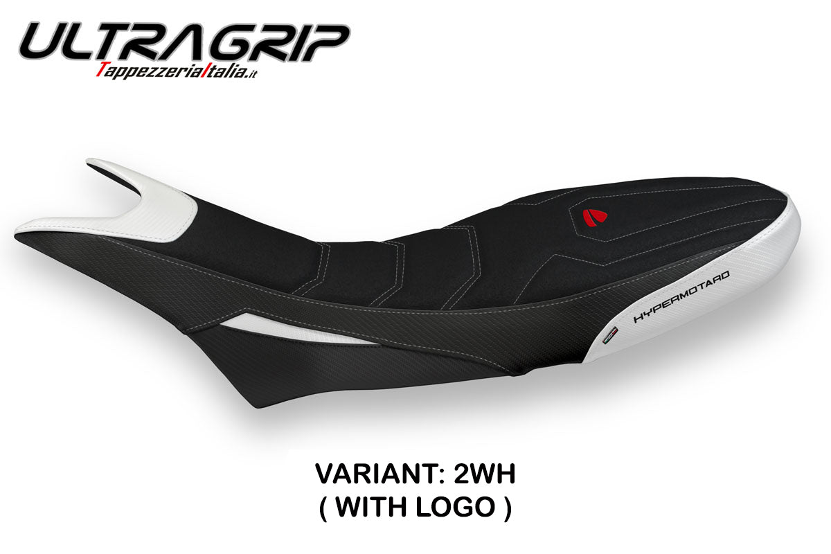 Ducati Hypermotard 950 2019-2025 Seat Cover Tappezzeria Italia Ultragrip in White