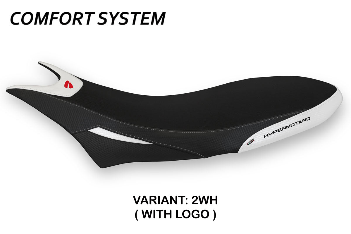 Ducati Hypermotard 950 2019-2025 Seat Cover Tappezzeria Italia Comfort in White