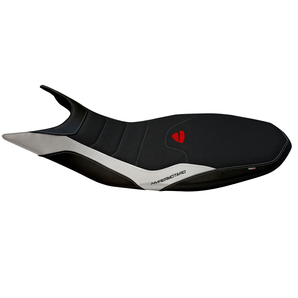 Ducati Hypermotard 821 939 2013-2018 Seat Cover Tappezzeria Italia Ultragrip in White