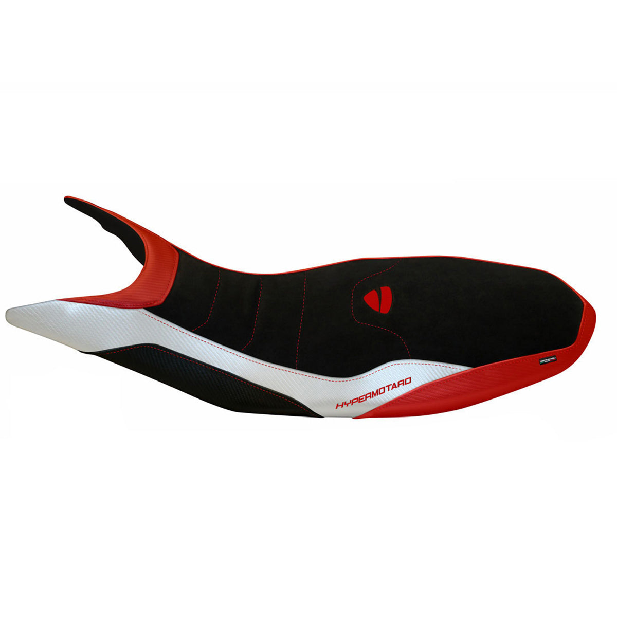 Ducati Hypermotard 821 939 2013-2018 Seat Cover Tappezzeria Italia Comfort in Red and White