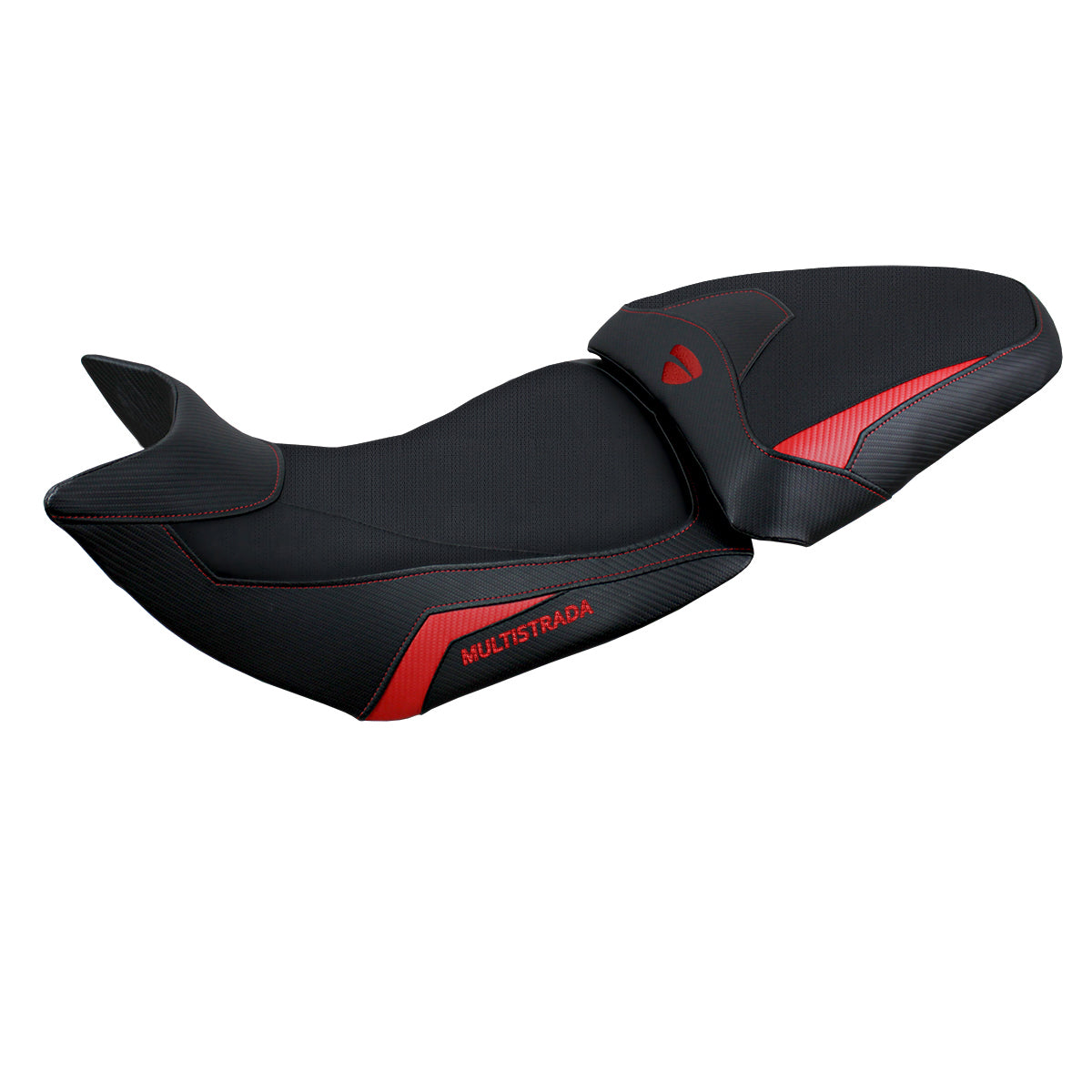 Ducati Multistrada 1200 1260 2015-2020 Seat Cover Tappezzeria Italia in Red and Black