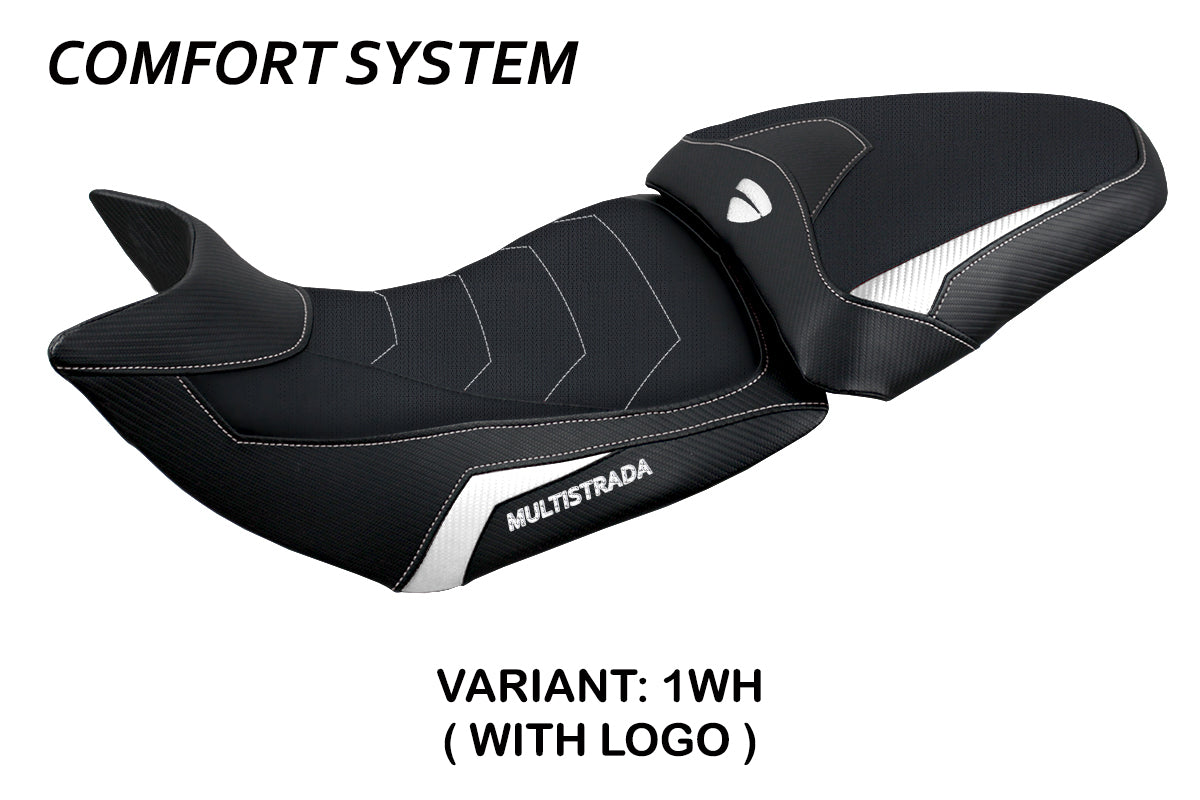Ducati Multistrada 1200 1260 2015-2020 Seat Cover Tappezzeria Italia Comfort in White