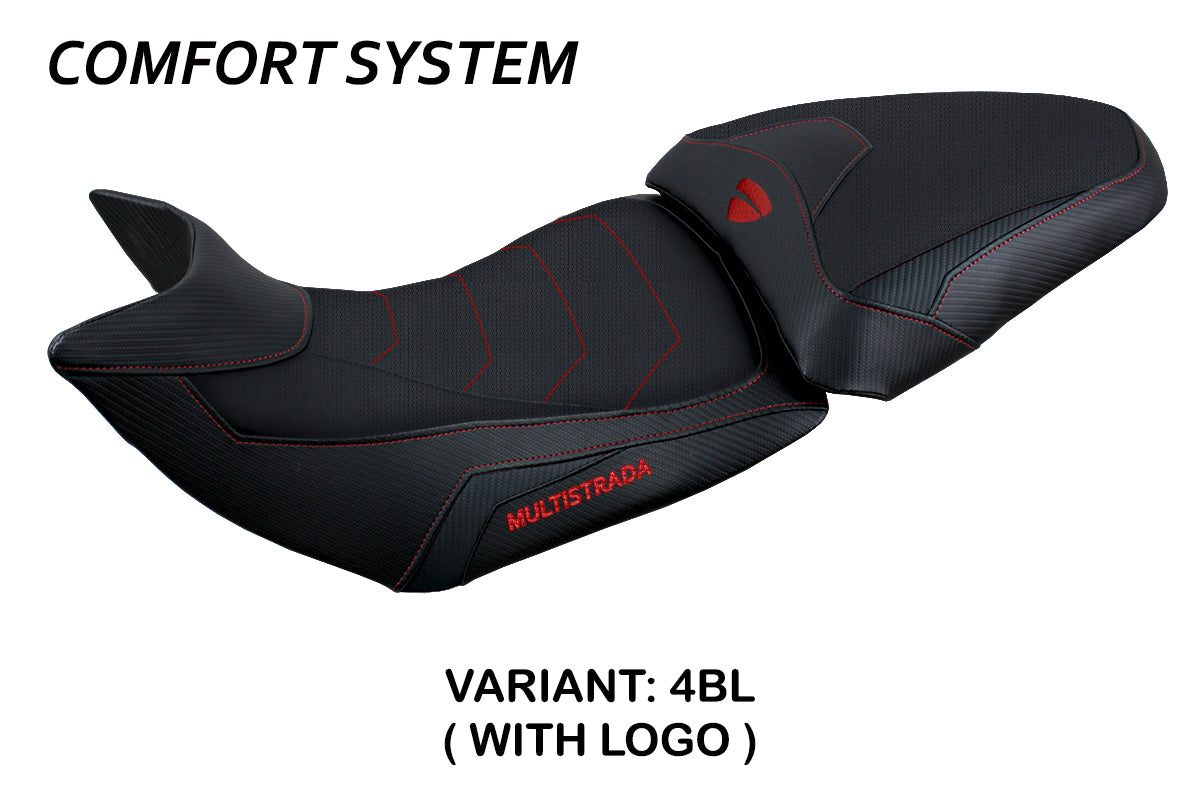Ducati Multistrada 1200 1260 2015-2020 Seat Cover Tappezzeria Italia Comfort in Black