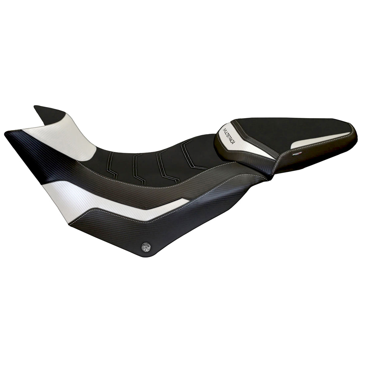 Ducati Multistrada 950 2017-2021 Seat Cover Tappezzeria Italia Comfort in White and Black