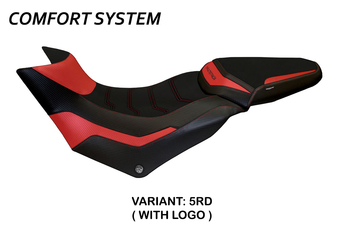 Ducati Multistrada 950 2017-2021 Seat Cover Tappezzeria Italia Comfort in Red and Black