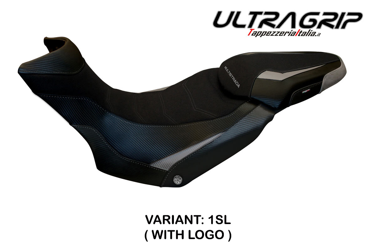 Ducati Multistrada 1200 1260 Enduro 2016-2021 Seat Cover Tappezzeria Italia in Grip Silver