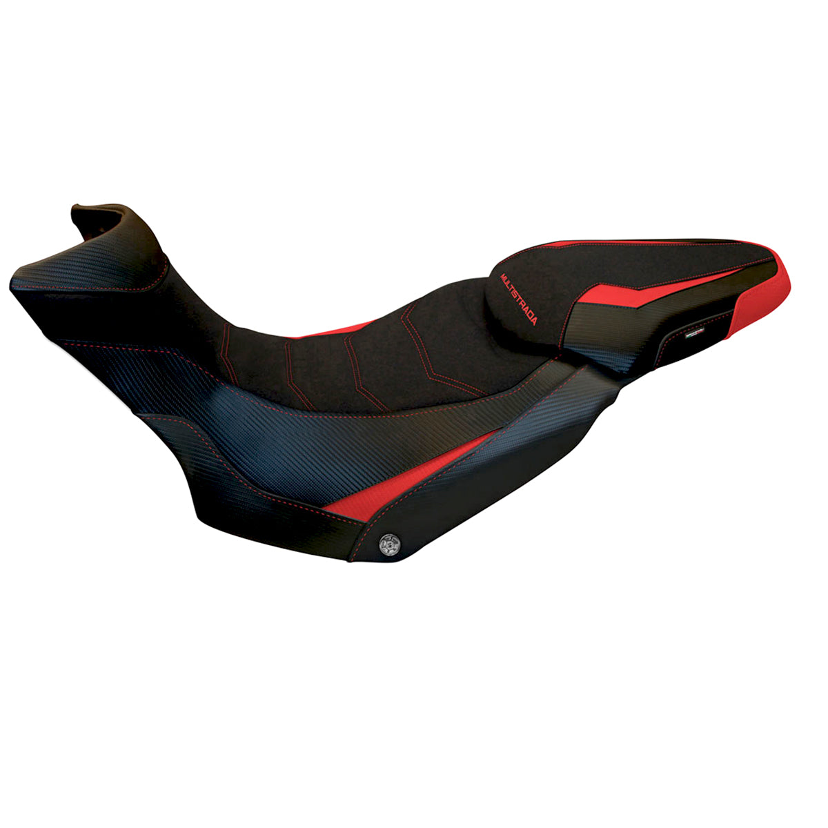 Ducati Multistrada 1200 1260 Enduro 2016-2021 Seat Cover Tappezzeria Italia in Grip Red