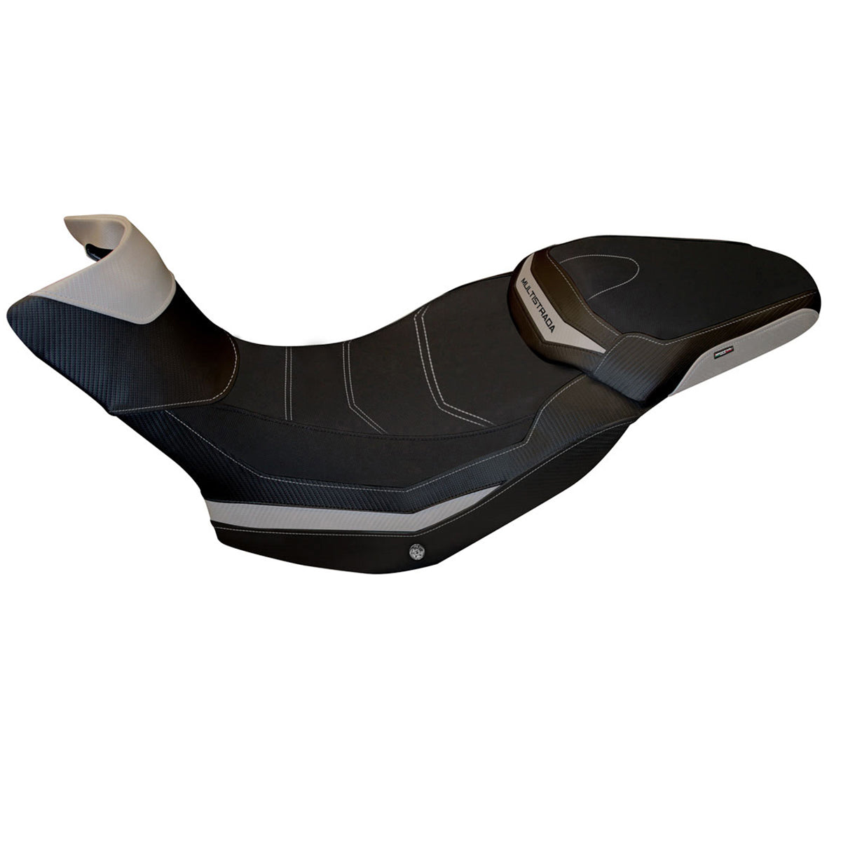 Ducati Multistrada 1200 1260 Enduro 2016-2021 Seat Cover Tappezzeria Italia Comfort in Silver