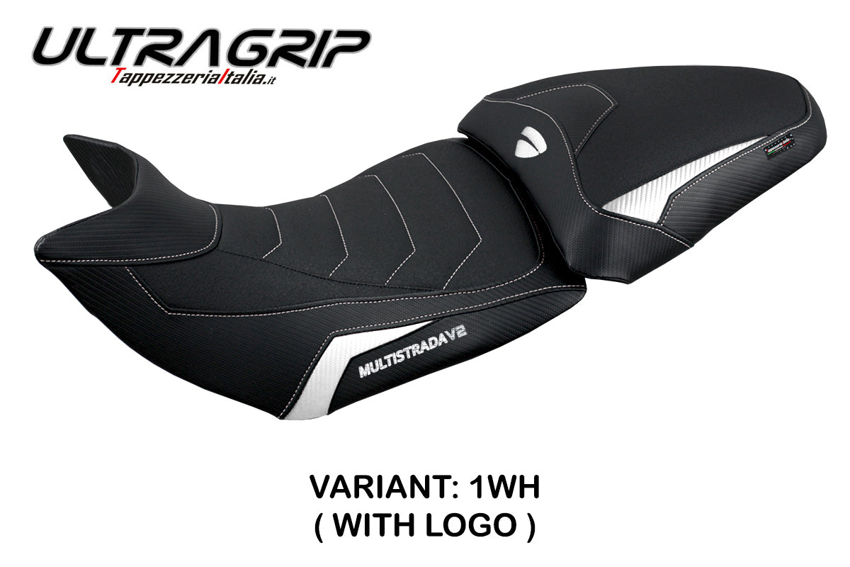Ducati Multistrada V2 2021-2024 Seat Cover Tappezzeria Italia Ultragrip in White