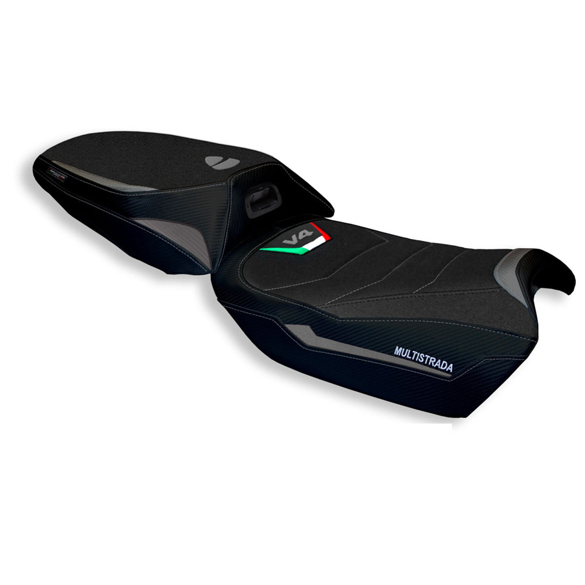 Ducati Multistrada V4 2021-2025 Heated Seat Cover Tappezzeria Italia Ultragrip in Grey