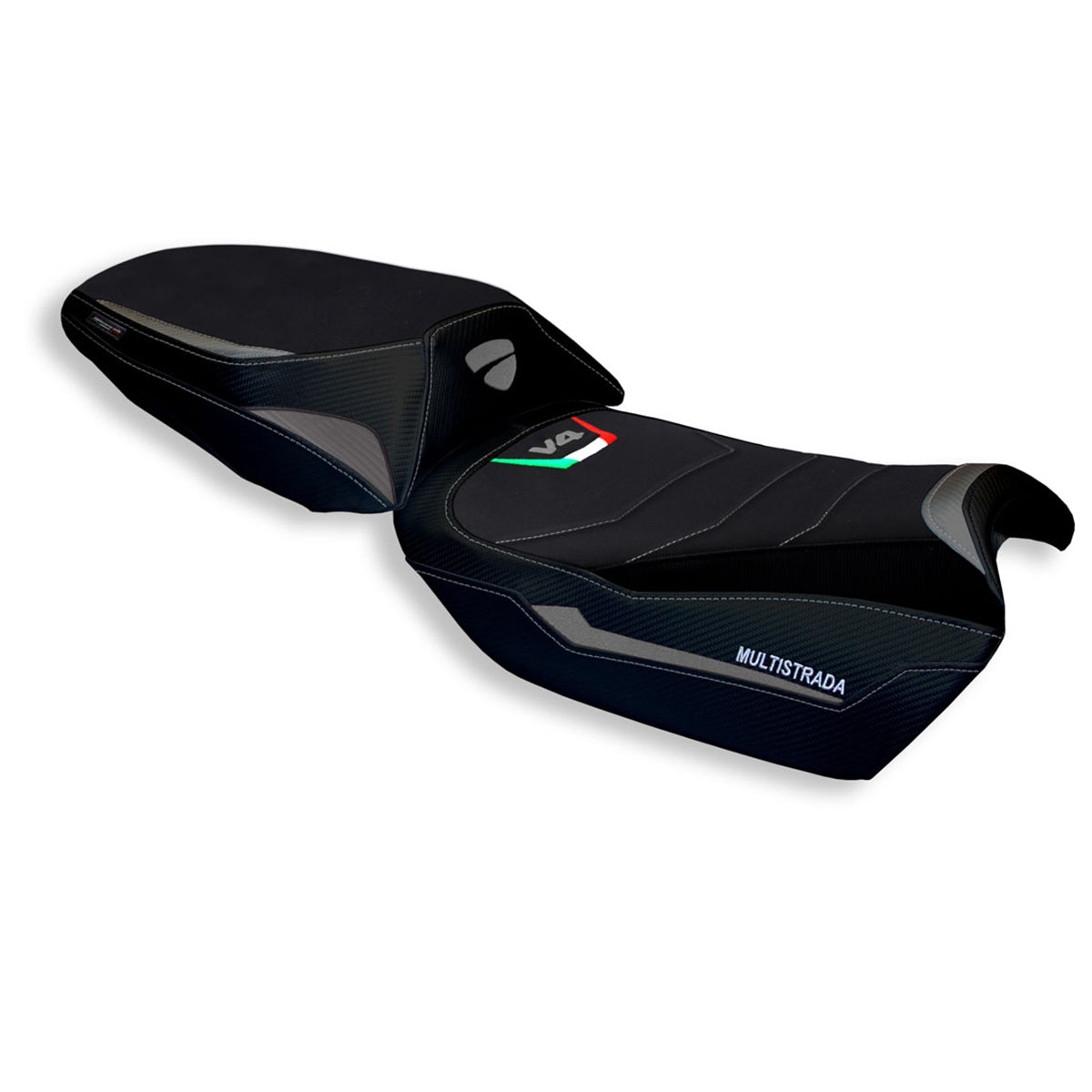 Ducati Multistrada V4 V4S 2021-2025 Seat Cover Tappezzeria Italia Comfort in Grey and Black