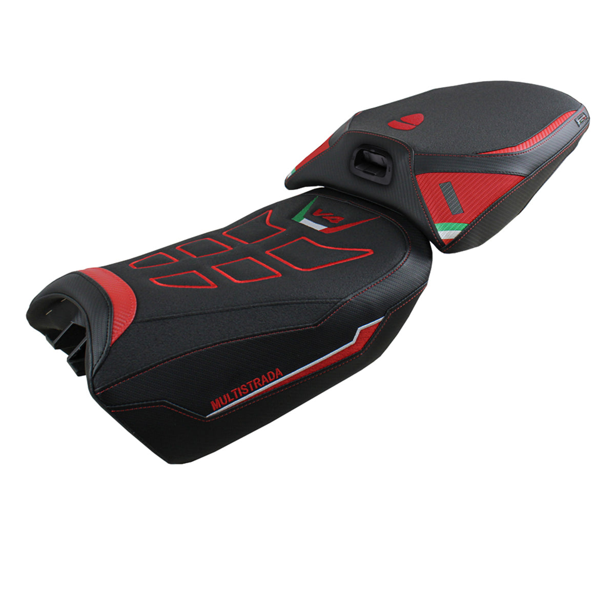 Ducati Multistrada V4 PP Heat 2022-2025 Seat Cover Tappezzeria Italia Ultragrip in Red