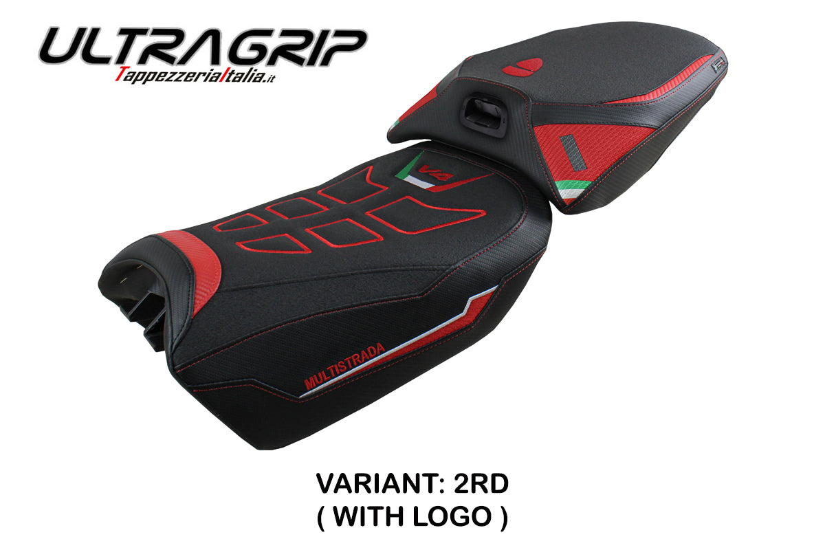 Ducati Multistrada V4 PP Heat 2022-2025 Seat Cover Tappezzeria Italia Ultragrip in Red