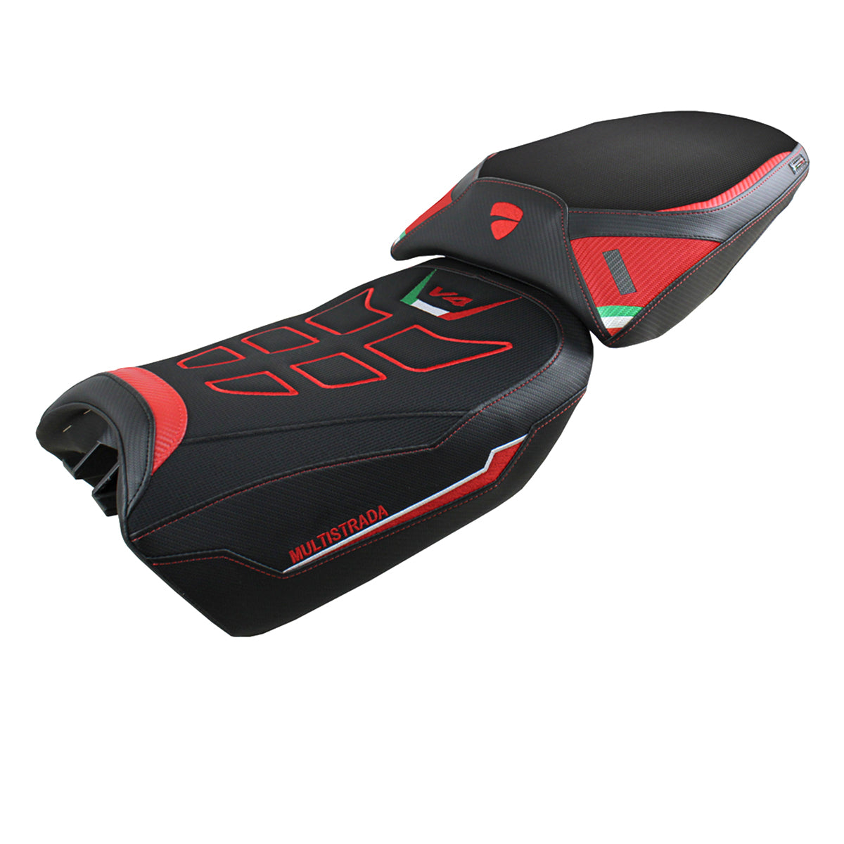 Ducati Multistrada V4 Pikes Peak 2022-2025 Seat Cover Tappezzeria Italia Comfort in Red