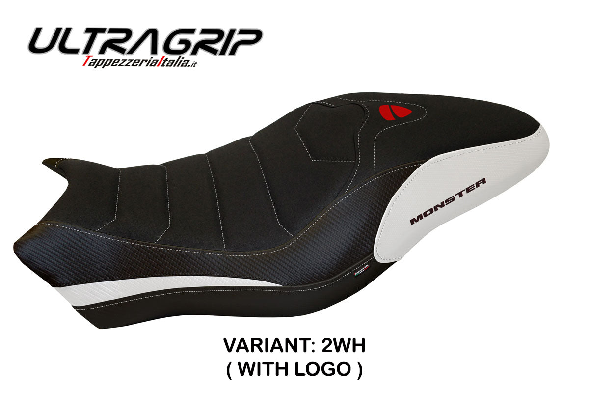 Ducati Monster 797 2017-2020 Seat Cover Tappezzeria Italia Ultragrip in White