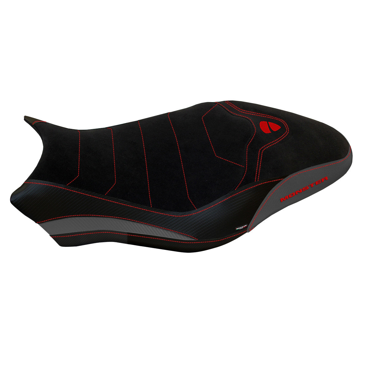 Ducati Monster 821 1200 2017-2020 Seat Cover Tappezzeria Italia Comfort in Grey and Black