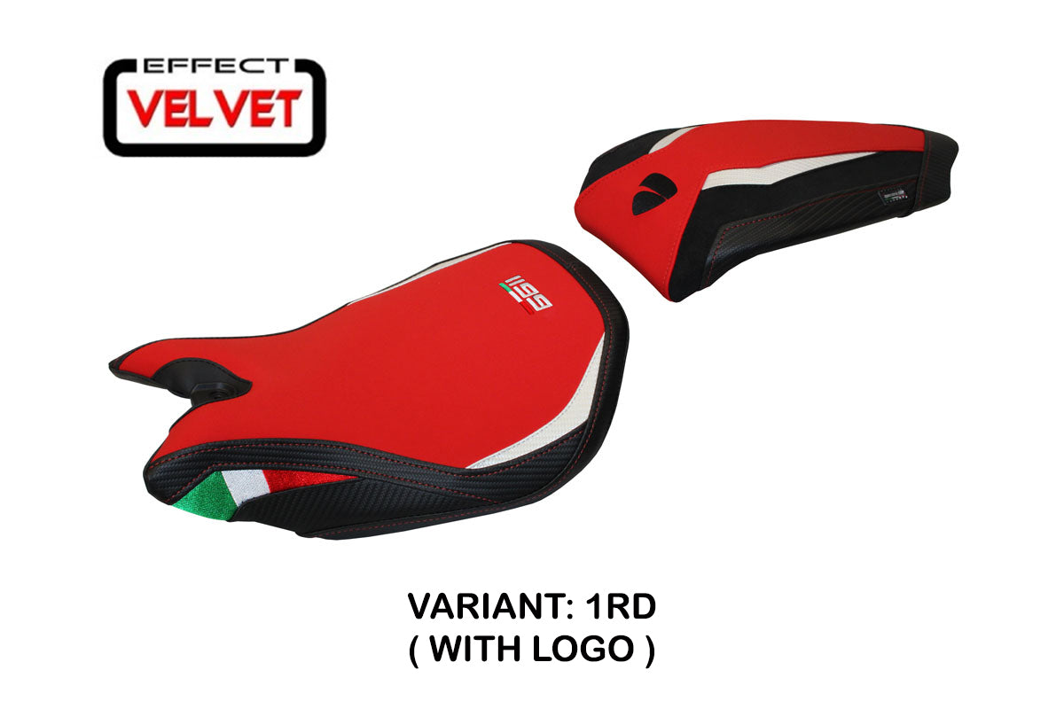 Ducati Panigale 1199 2011-2015 Seat Cover Tappezzeria Italia in Red and Black