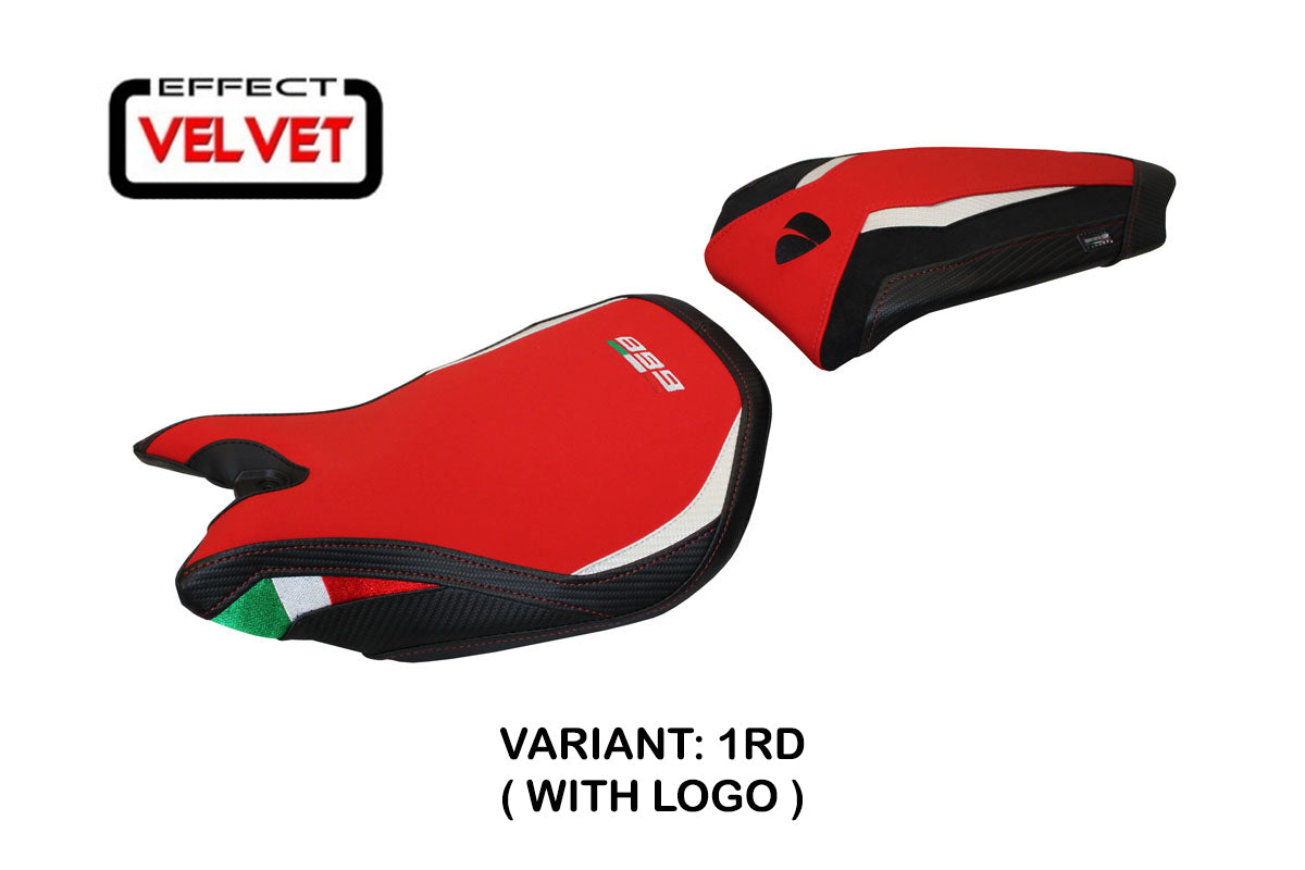 Ducati Panigale 899 2013-2015 Seat Cover Tappezzeria Italia in Red and Black