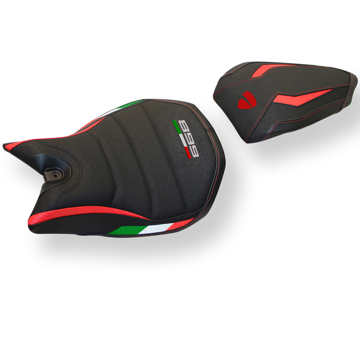 Ducati Panigale 899 2013-2015 Seat Cover Tappezzeria Italia Ultragrip in Red and Black