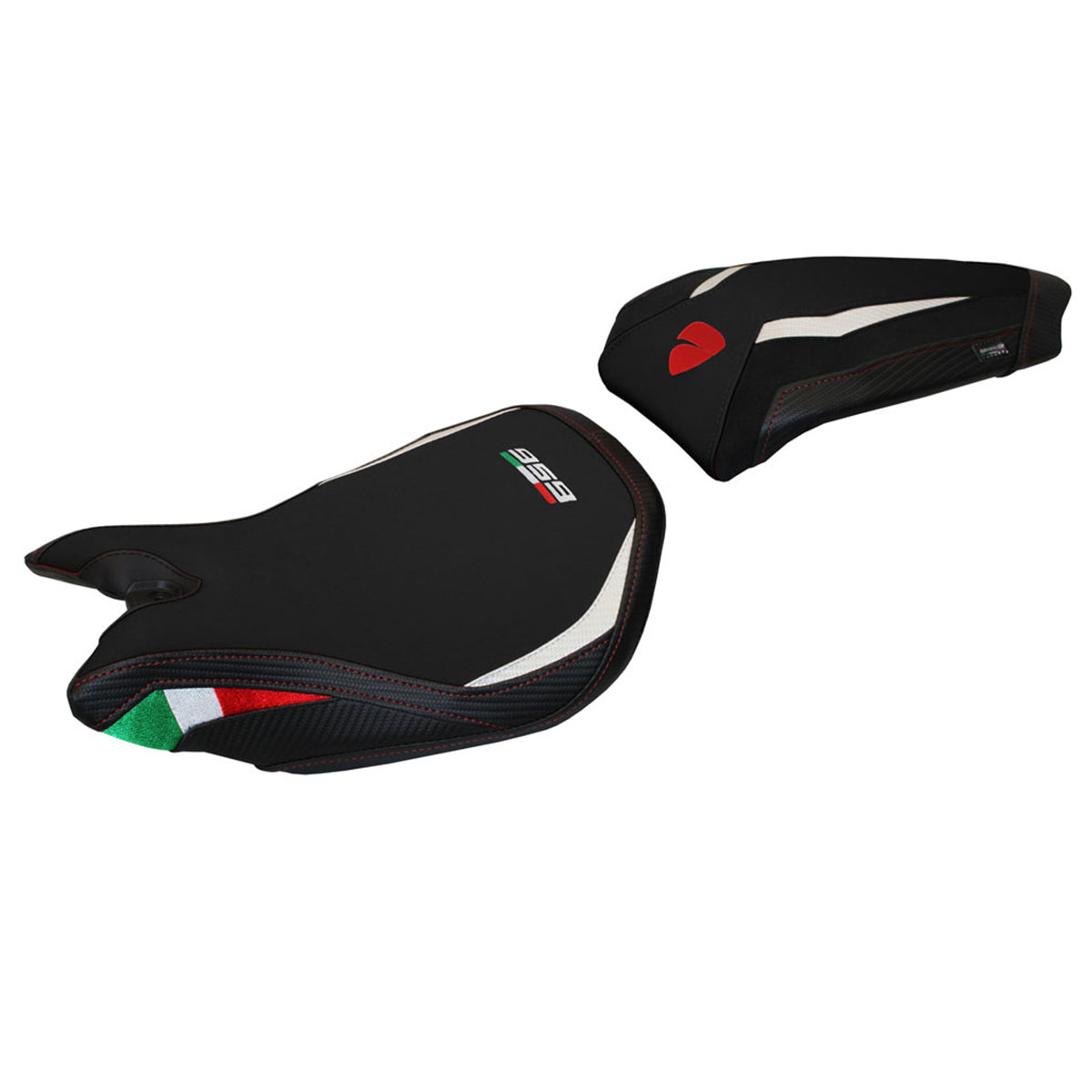 Ducati Panigale 959 2016-2018 Seat Cover Tappezzeria Italia in White and Black