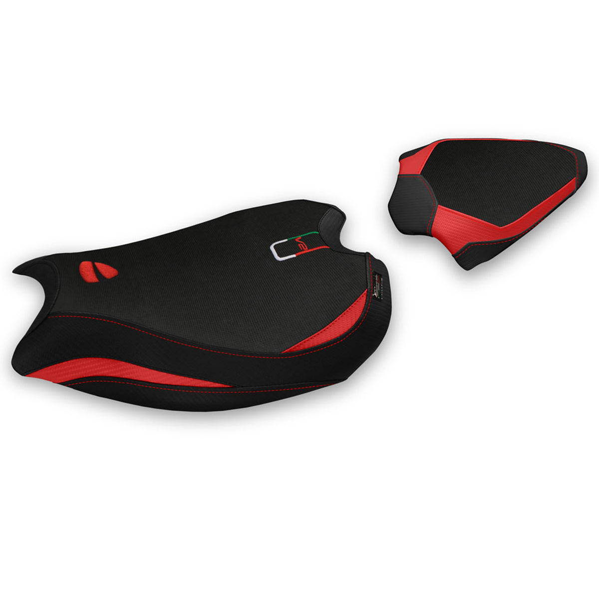 Ducati Panigale V2 2020-2024 Seat Cover Tappezzeria Italia Comfort in Red and Black