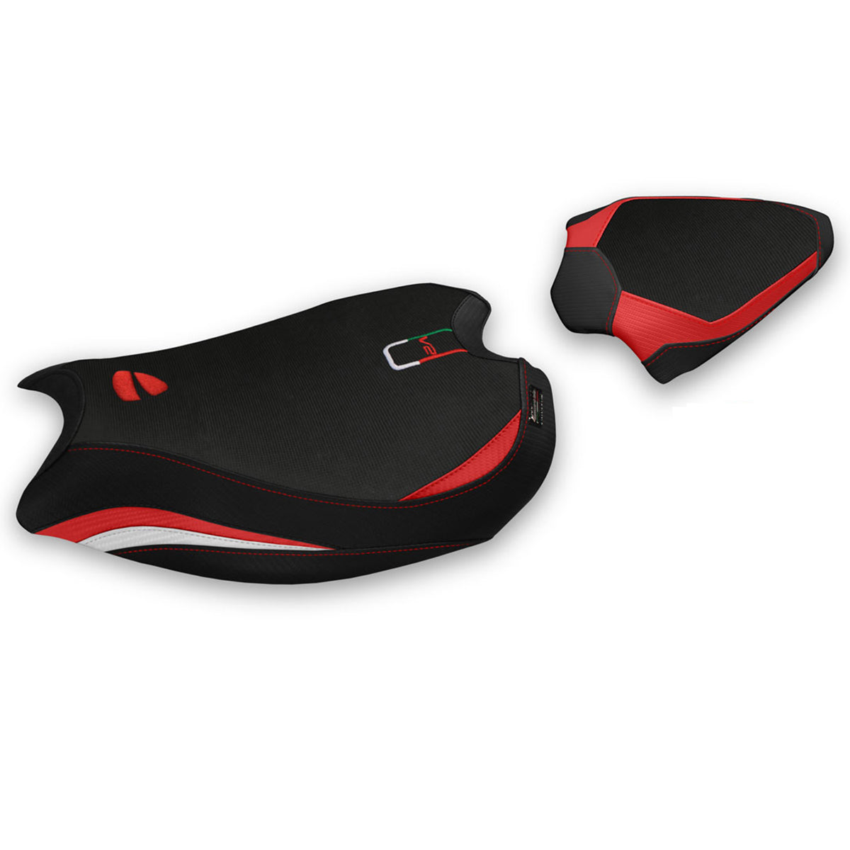 Ducati Panigale V2 2020-2024 Seat Cover Tappezzeria Italia Comfort in Red and White