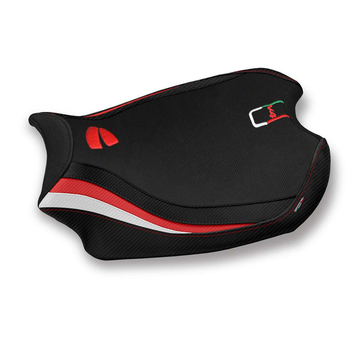 Ducati Panigale V4 2018-2024 Seat Cover Tappezzeria Italia Comfort in Red and White