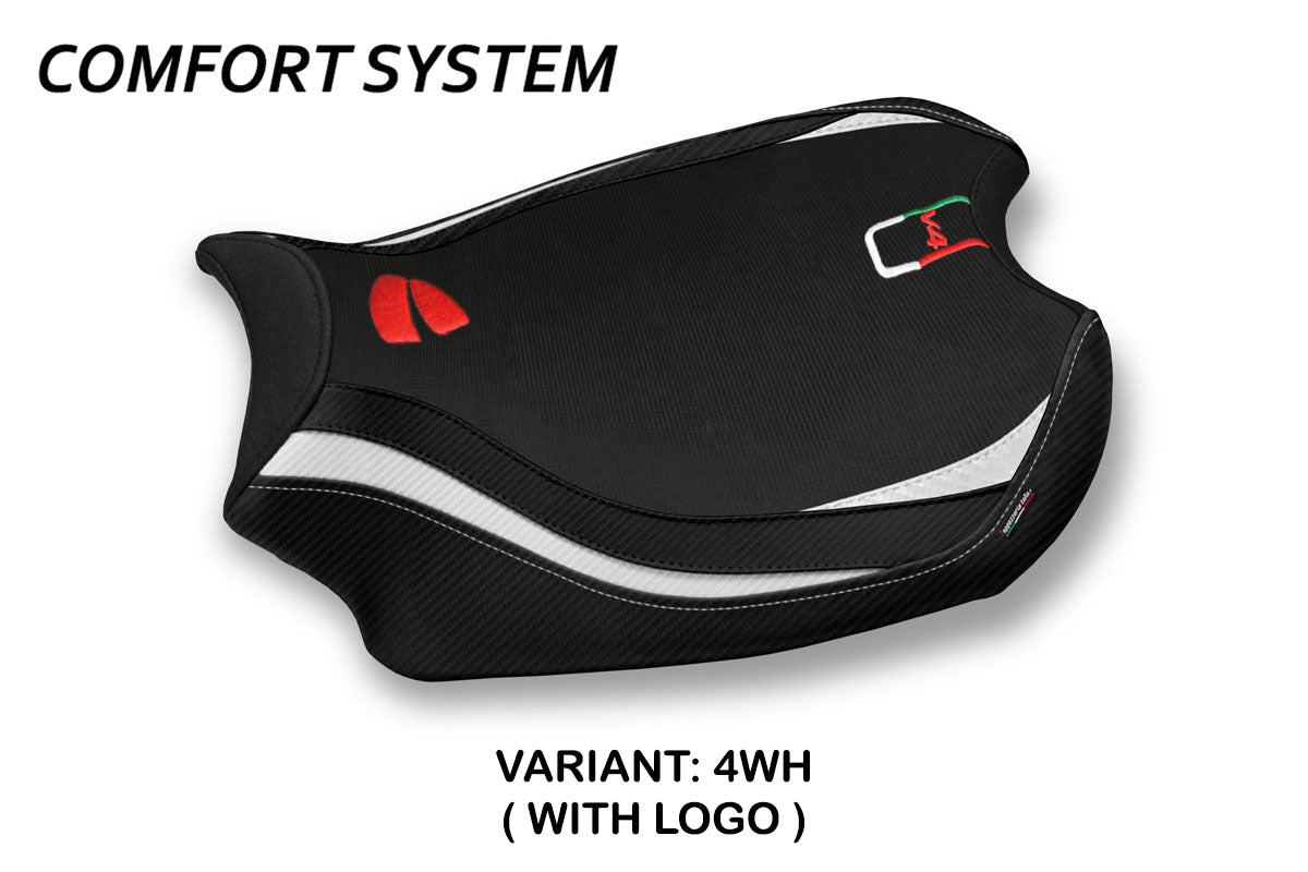 Ducati Panigale V4 2018-2024 Seat Cover Tappezzeria Italia Comfort in White