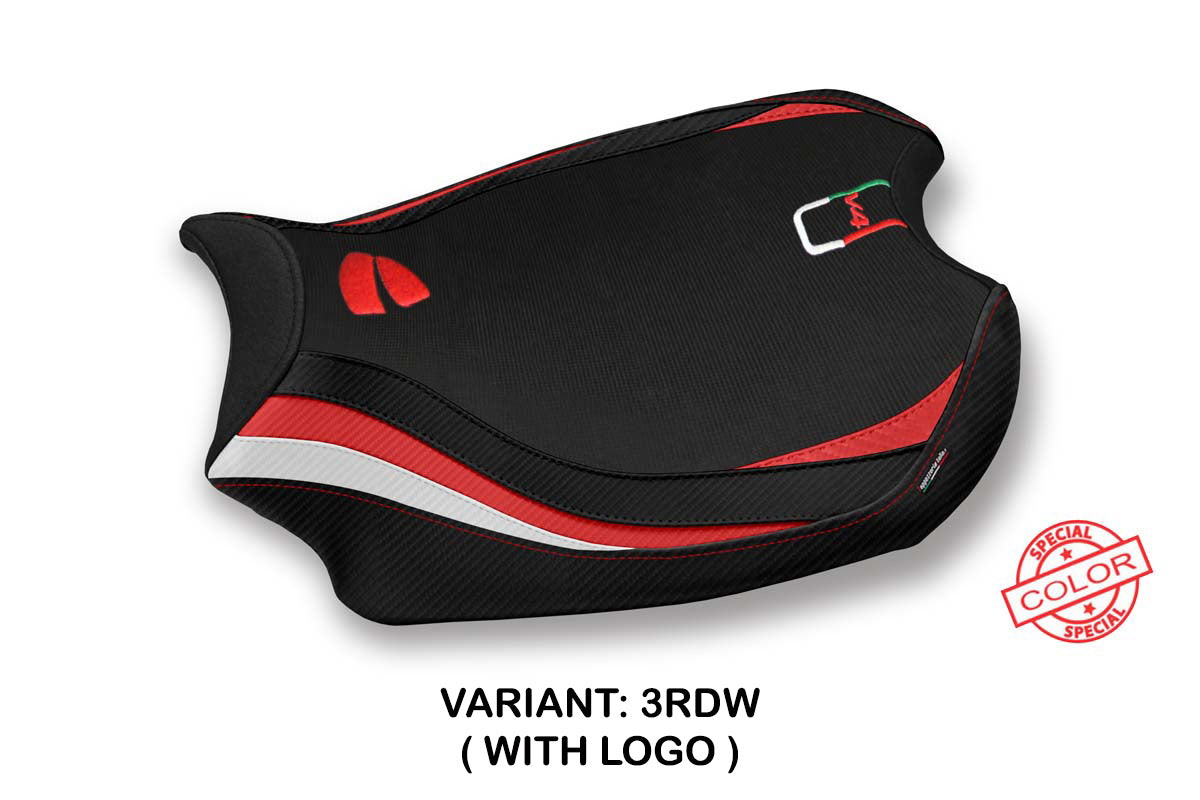 Ducati Panigale V4 2018-2024 Seat Cover Tappezzeria Italia in Red and White