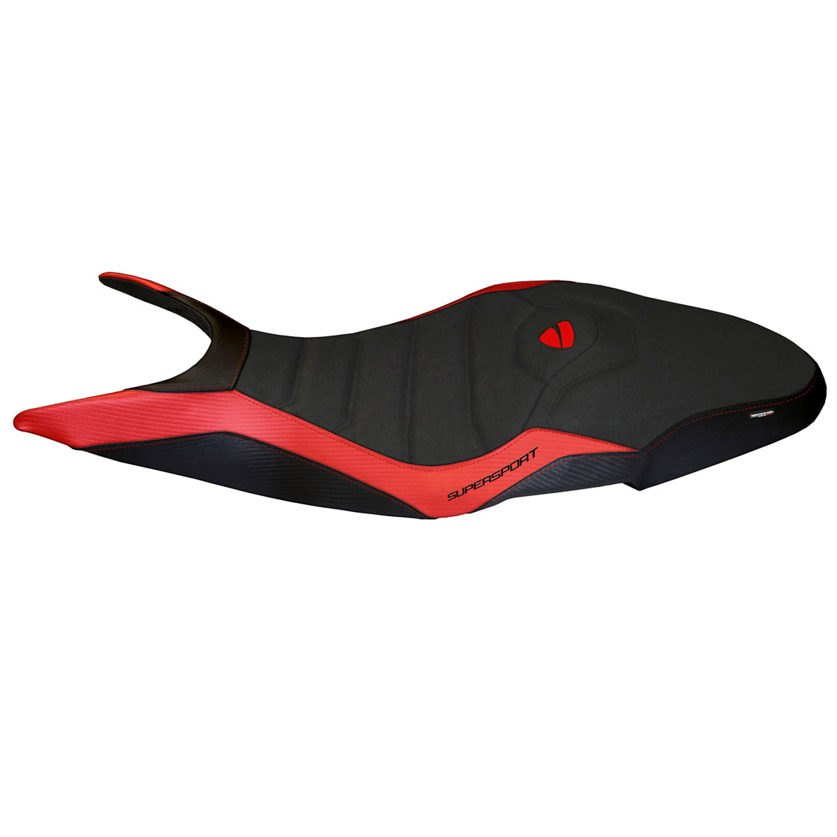 Ducati Super Sport 950S 2017-2024 Seat Cover Tappezzeria Italia Ultragrip in Red and Black
