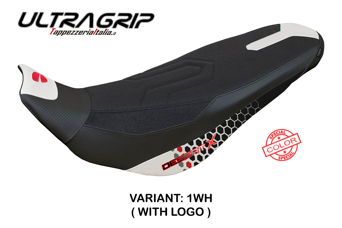 Ducati Desert X Rally 2022-2025 Seat Cover Tappezzeria Italia Ultragrip in Special White