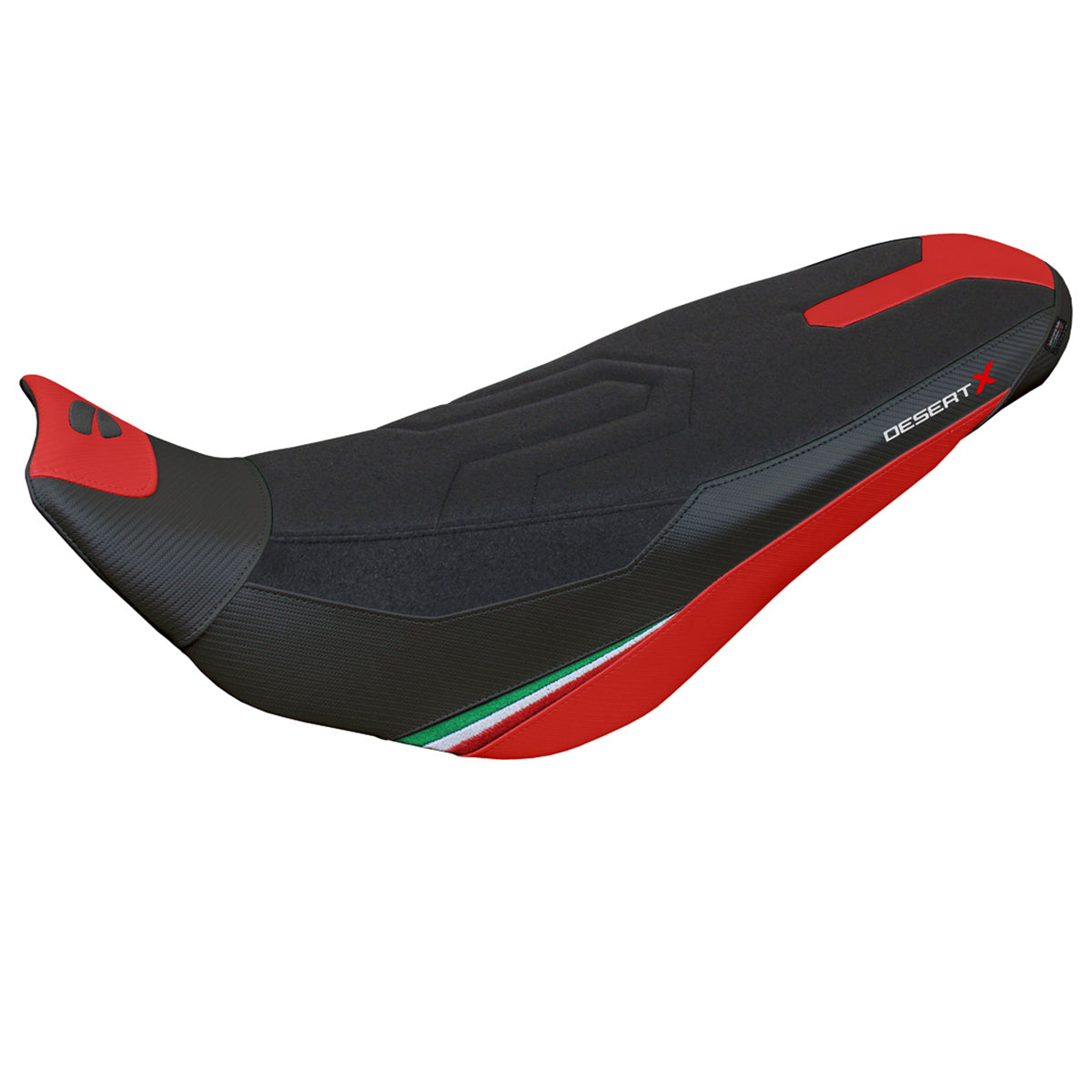 Ducati Desert X Rally 2022-2025 Seat Cover Tappezzeria Italia Ultragrip in Red and Black