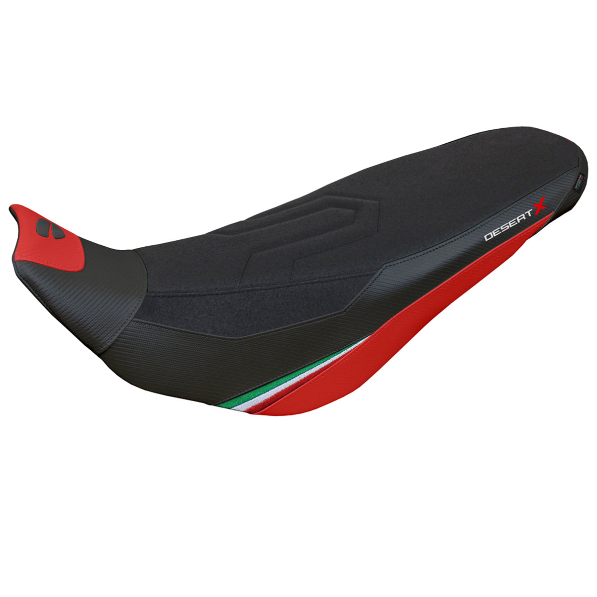Ducati Desert X Rally 2022-2025 Seat Cover Tappezzeria Italia in Keren Comfort Red and Black