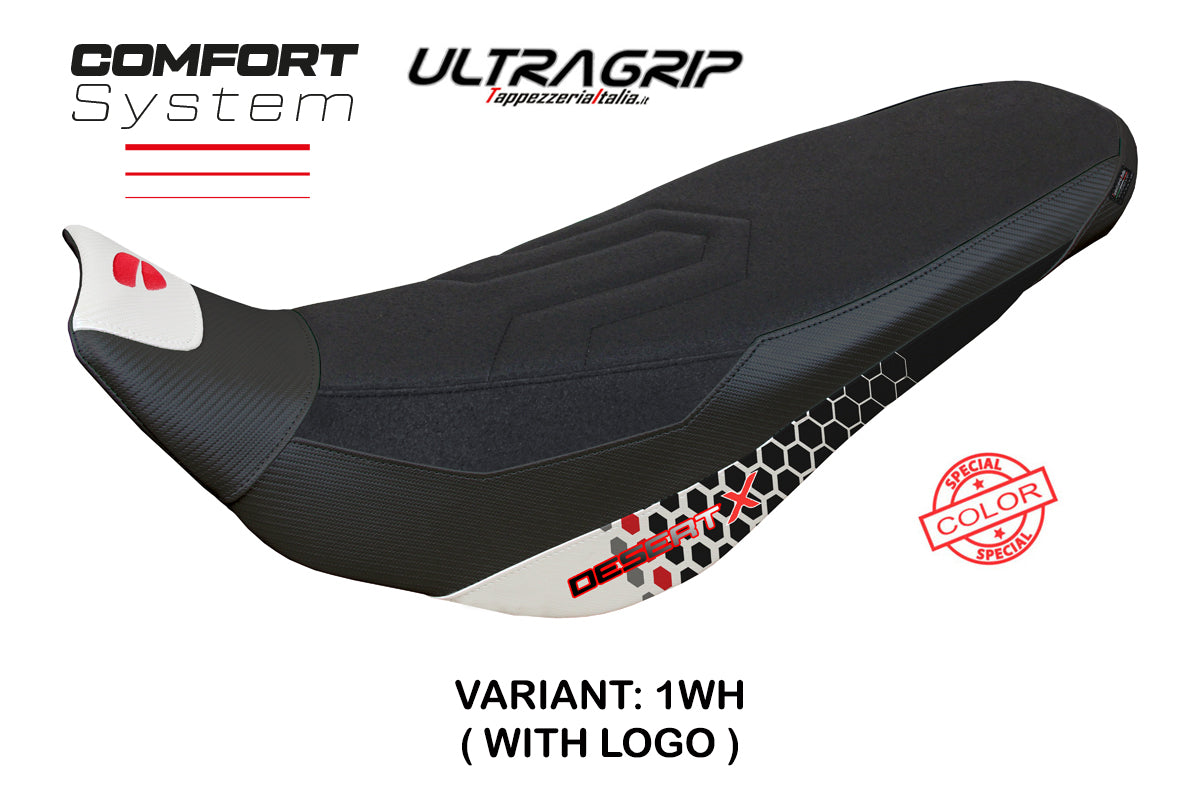 Ducati Desert X Rally 2022-2025 Seat Cover Tappezzeria Italia Comfort in Special White