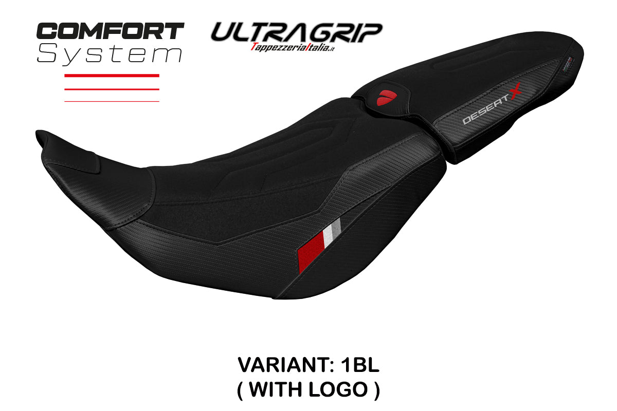 Ducati Desert X 2022-2025 Seat Cover Tappezzeria Italia in Thar Comfort Ultragrip Black