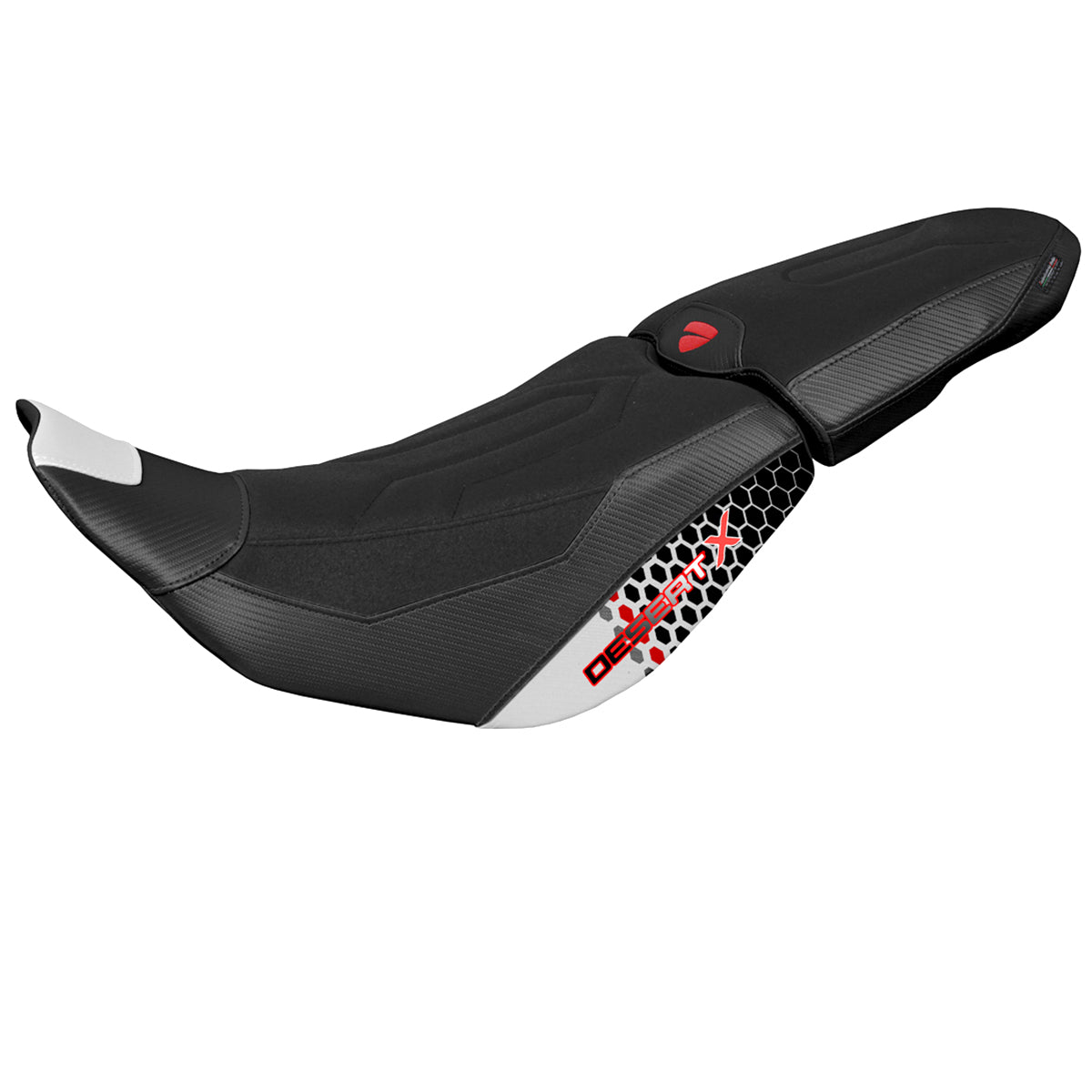 Ducati Desert X 2022-2025 Seat Cover Tappezzeria Italia Comfort in Special White and Black